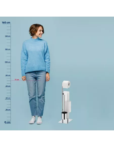 Set WC 3 en 1 Style Métal Chromé Brillant