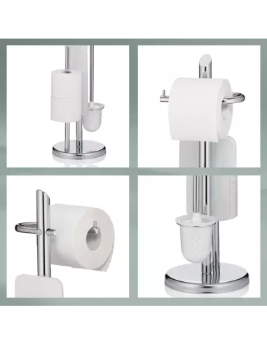 Set WC Ken Métal Chromé Brillant