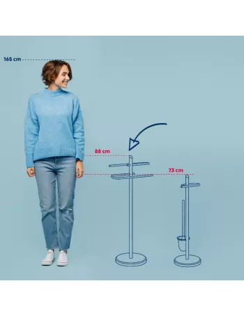 Porte serviettes Ken noir 2 barres 2