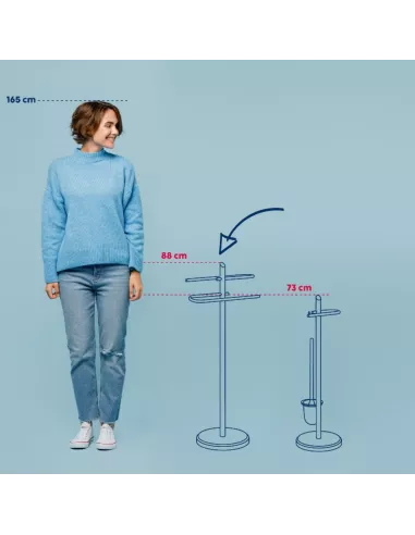 Porte serviettes Ken noir 2 barres