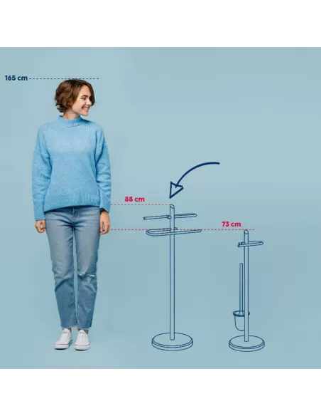 Porte serviettes Ken noir 2 barres