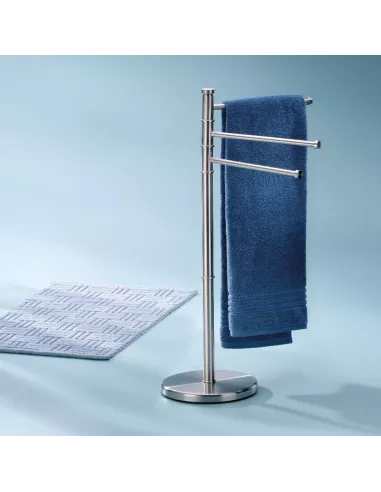 Porte Serviette Sur Pied 3 Barres Swing Inox Mat