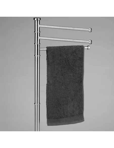 Porte Serviette Sur Pied 3 Barres Swing Inox Mat