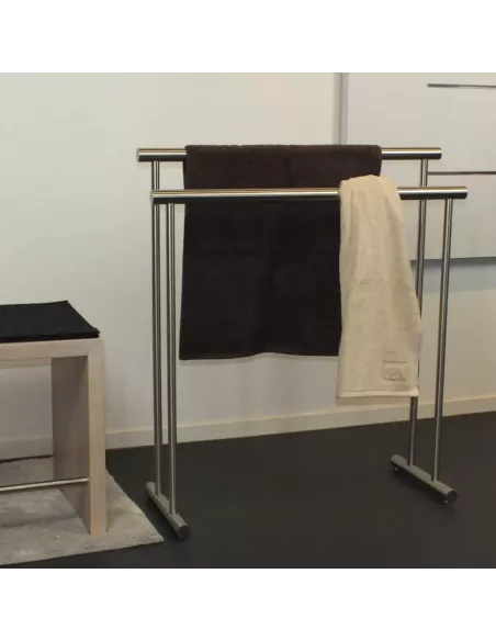 Porte Serviette Sur Pied Inox Mat Priamo 76cm