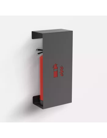 Cache Extincteur Design Fire Large Gris