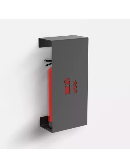 Cache Extincteur Design Fire Large Gris
