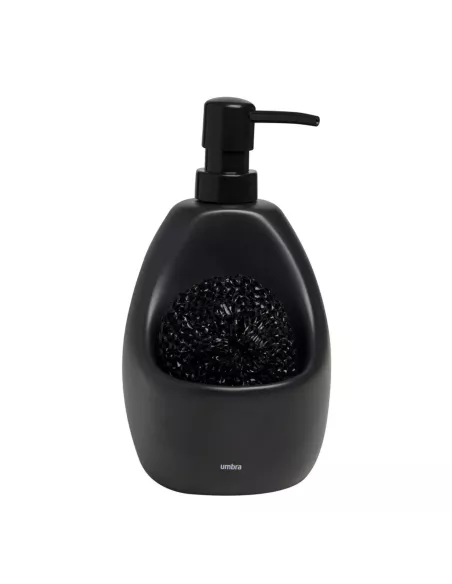 Distributeur de savon et porte éponge - "Joey" - Noir