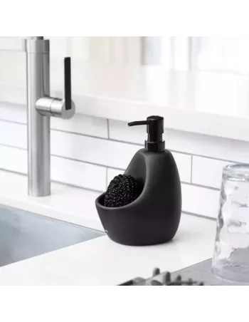 Distributeur de savon et porte éponge - "Joey" - Noir 2