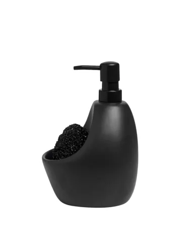 Distributeur de savon et porte éponge - "Joey" - Noir