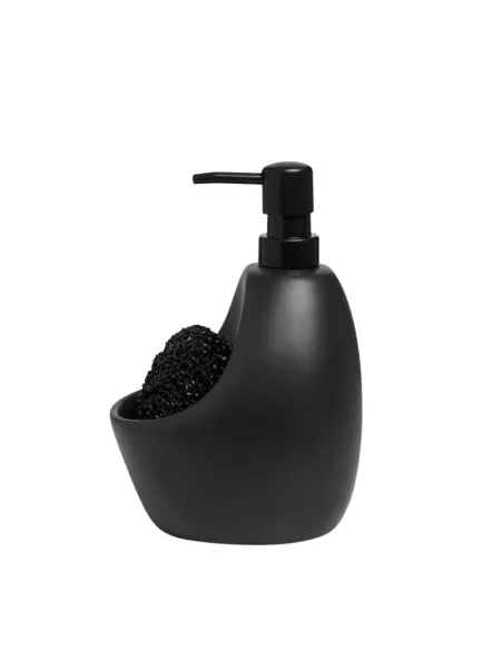 Distributeur de savon et porte éponge - "Joey" - Noir
