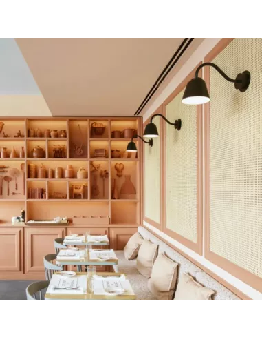 Applique Murale Extérieur Rétro Bell Black