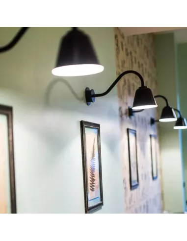 Applique Murale Extérieur Rétro Bell Black