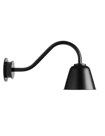 Applique Murale Extérieur Rétro Bell Black