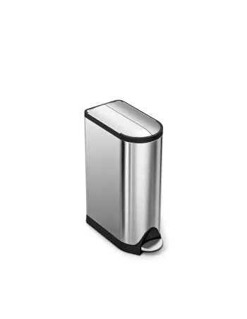Poubelle Papillon à pédale - 18L - Inox Brossé