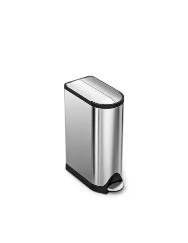 Poubelle Papillon à pédale - 18L - Inox Brossé
