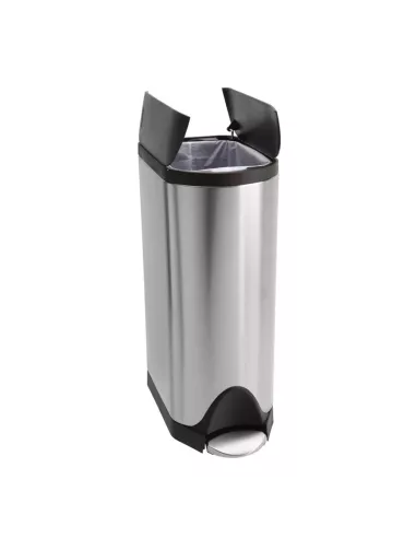 Poubelle Papillon à pédale - 30L - Inox Brossé