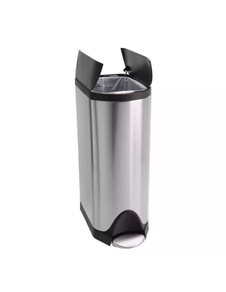 Poubelle Papillon à pédale - 30L - Inox Brossé