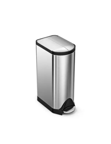 Poubelle Papillon à pédale - 30L - Inox Brossé