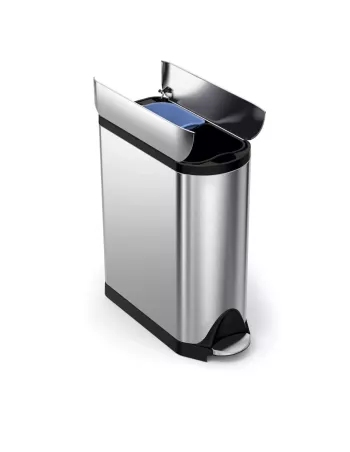 Poubelle Tri Papillon à pédale - 40L - Inox Brossé 2