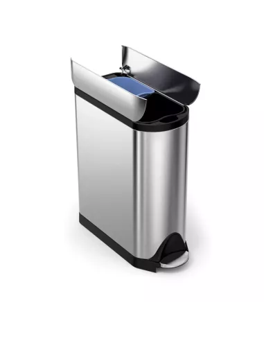 Poubelle Tri Papillon à pédale - 40L - Inox Brossé