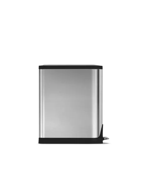 Poubelle Papillon à pédale - 45L - Inox Brossé