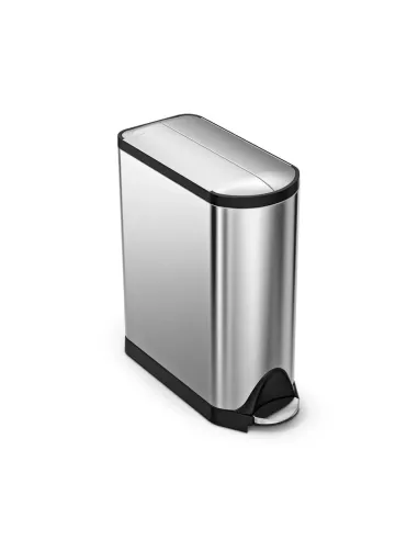 Poubelle Papillon à pédale - 45L - Inox Brossé