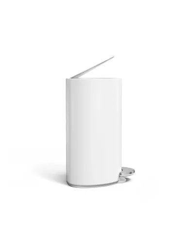 Poubelle Demi-lune à pédale - 6L - Blanc