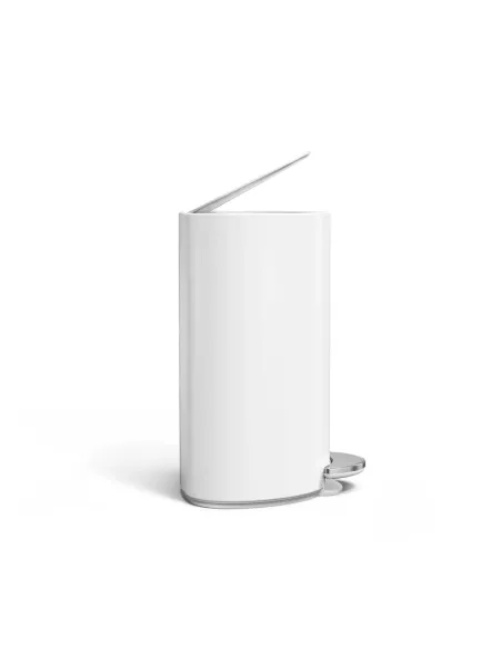 Poubelle Demi-lune à pédale - 6L - Blanc
