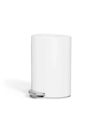 Poubelle Demi-lune à pédale - 6L - Blanc