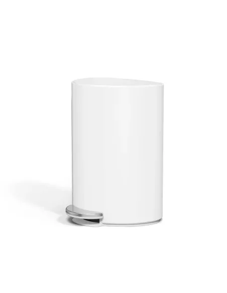 Poubelle Demi-lune à pédale - 6L - Blanc