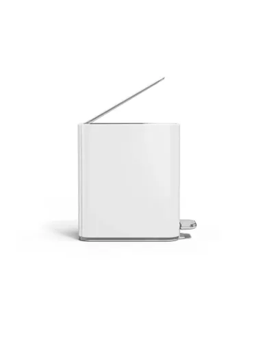 Poubelle étroite à pédale - 5L  - Blanc