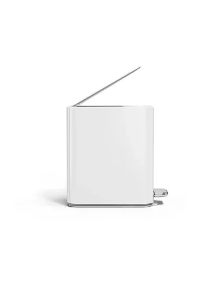 Poubelle étroite à pédale - 5L  - Blanc