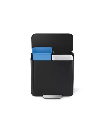 Poubelle de recyclage  - 15 L - Noir mat