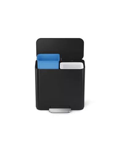 Poubelle de recyclage  - 15 L - Noir mat