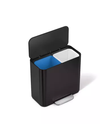 Poubelle de recyclage  - 15 L - Noir mat