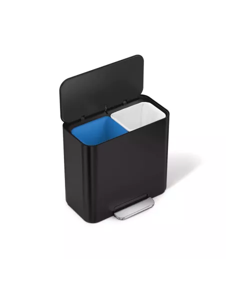Poubelle de recyclage  - 15 L - Noir mat