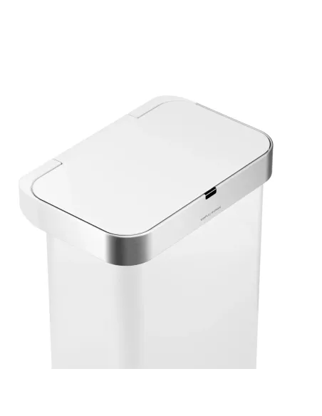 Poubelle à Capteur de mouvement - 58L -  Blanc