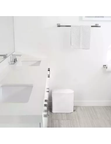 Poubelle Papillon à pédale - 10L - Blanc