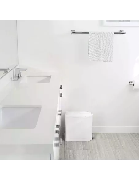 Poubelle Papillon à pédale - 10L - Blanc