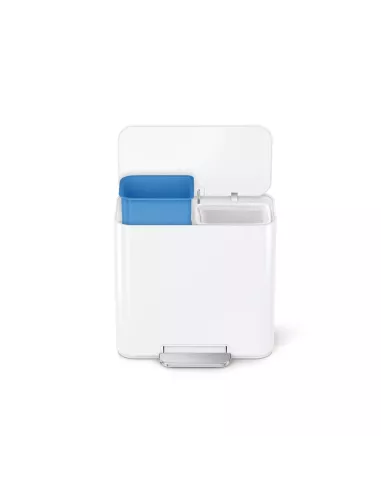 Poubelle de recyclage  - 15L - Blanc