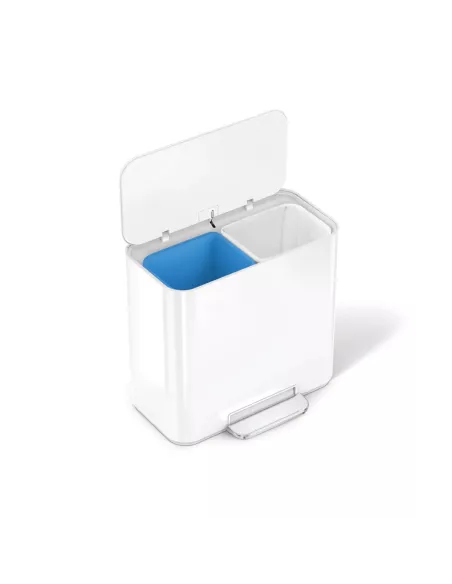 Poubelle de recyclage  - 15L - Blanc