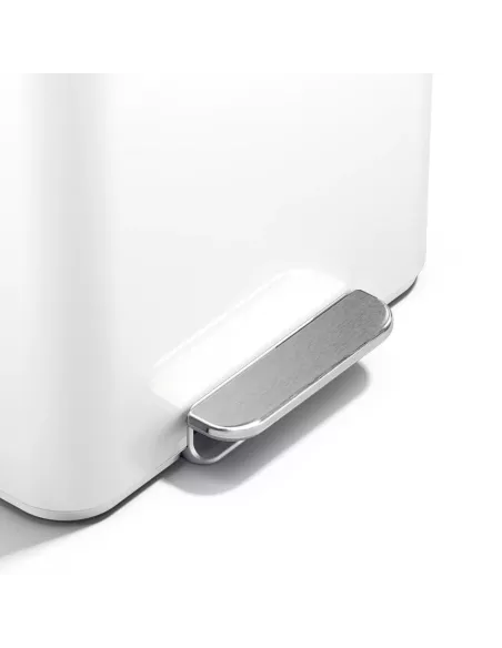 Poubelle de recyclage  - 15L - Blanc