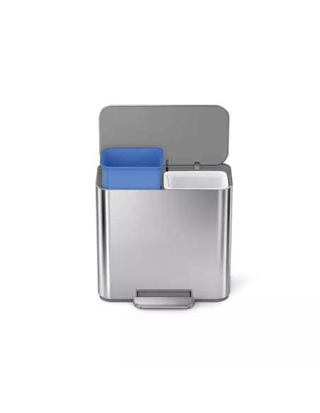 Poubelle de recyclage  - 15L - Inox Brossé
