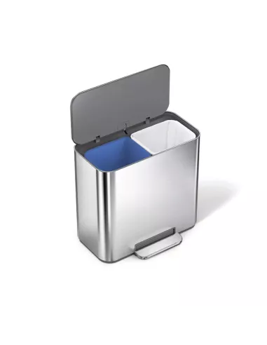 Poubelle de recyclage  - 15L - Inox Brossé