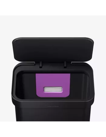 Poubelle Cuisine Design à pédale -  55L- Noir mat 2
