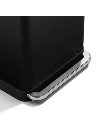 Poubelle Cuisine Design à pédale -  55L- Noir mat