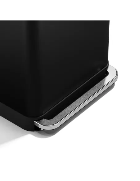 Poubelle Cuisine Design à pédale -  55L- Noir mat