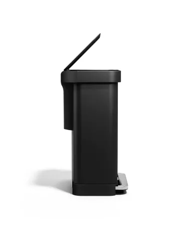 Poubelle Cuisine Design à pédale -  55L- Noir mat