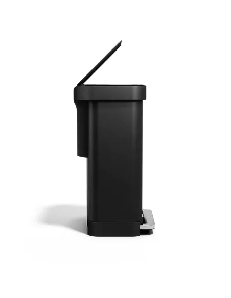 Poubelle Cuisine Design à pédale -  55L- Noir mat