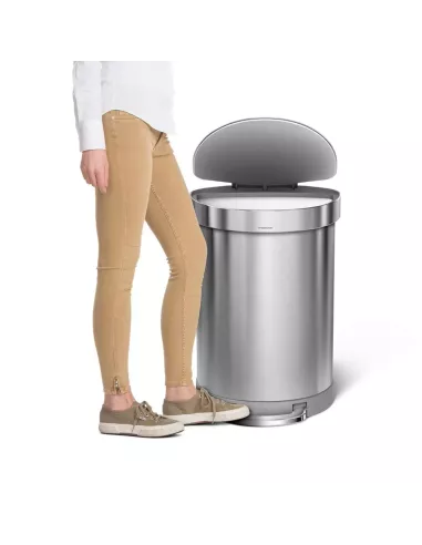 Poubelle Cuisine 60L demi-lune à pédale - Simplehuman